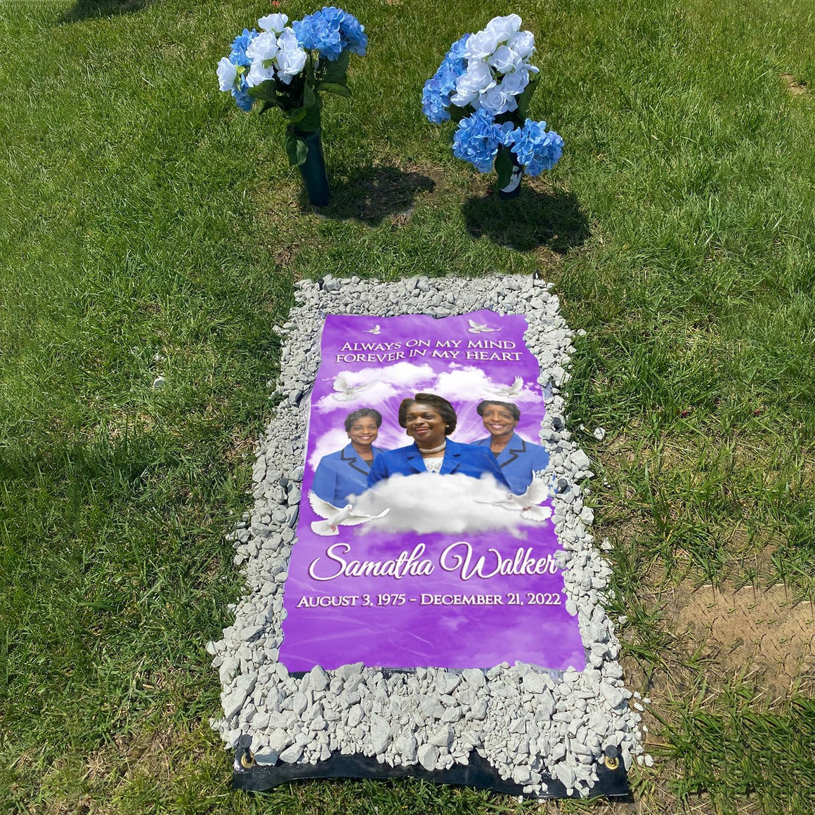 Personalized Grave Blanket : Always on my mind