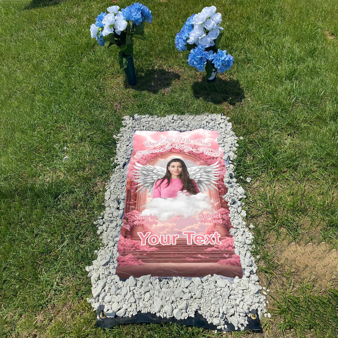 Personalized Grave Blanket : Forever in my Heart