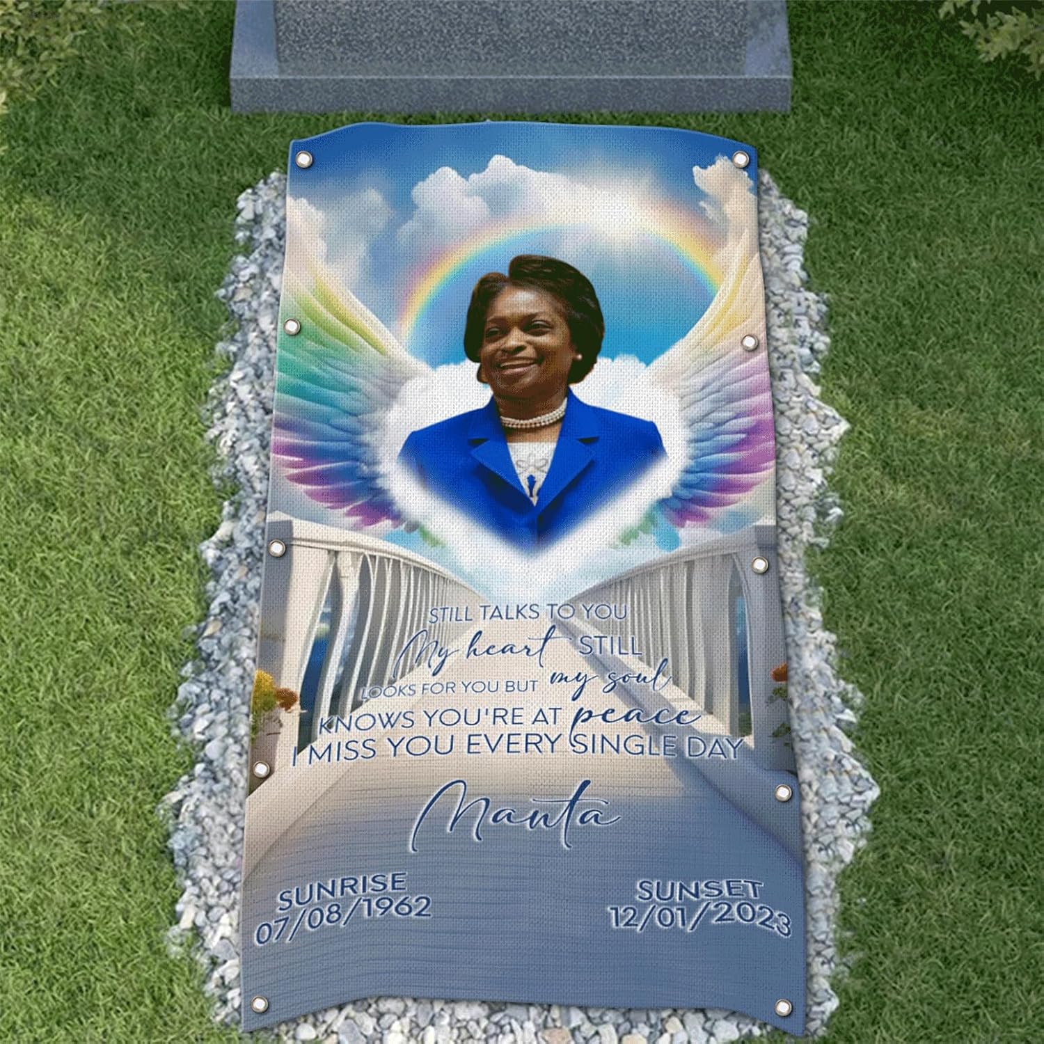 Personalized Grave Blanket : Still Talk To You