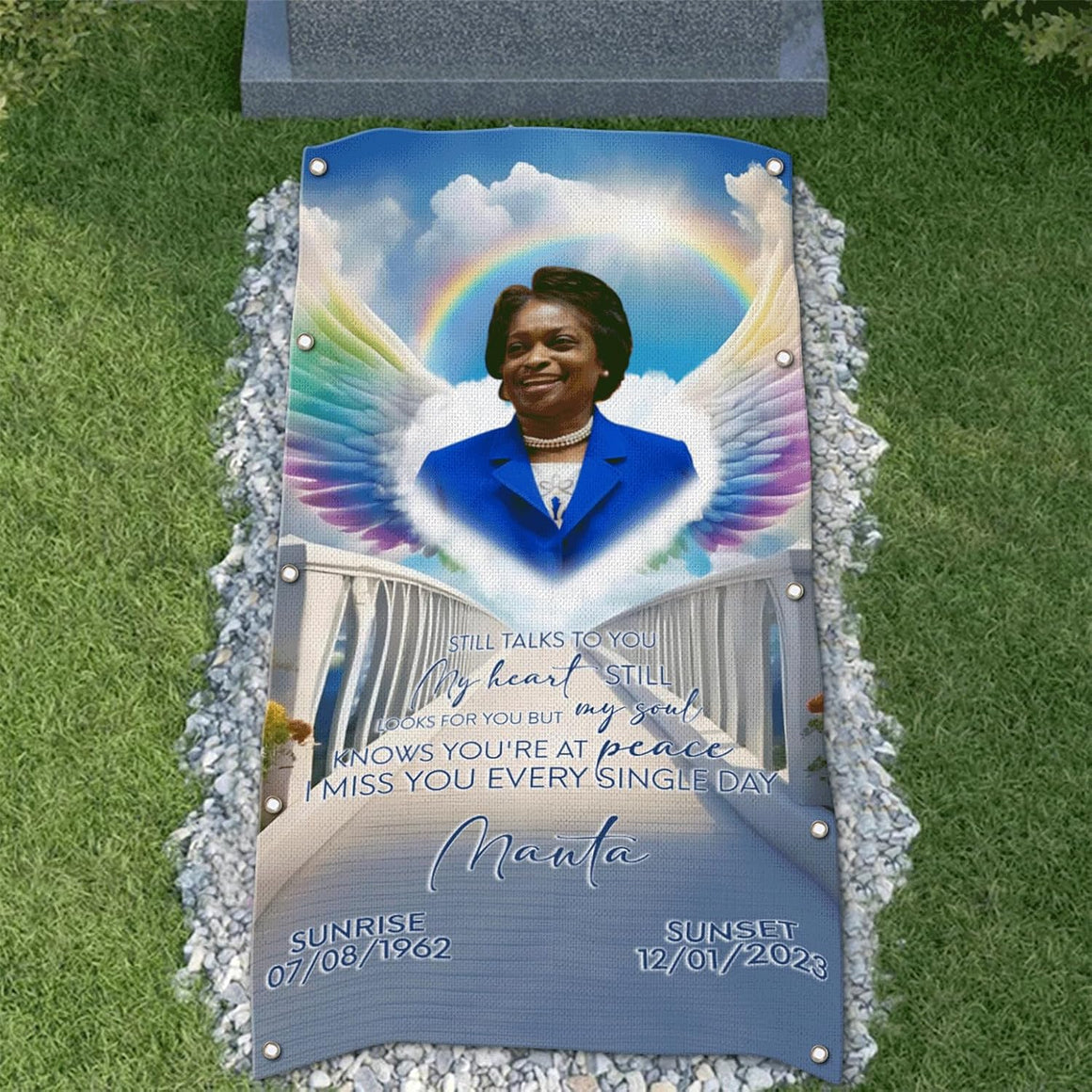 Personalized Grave Blanket : Still Talk To You